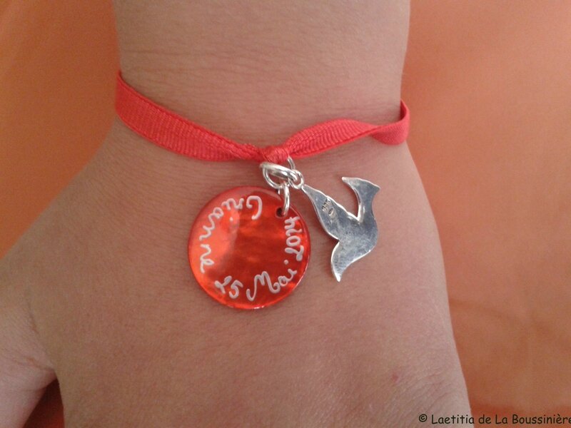 Le bracelet d'Orianne pour sa Confirmation