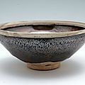 Bowl with White Rim and Five Russet <b>Markings</b> against a Subtle Hare's Fur Glaze, Jin dynasty, 12th-13th century
