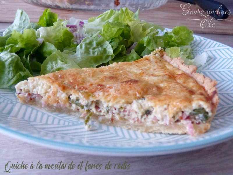 Quiche à la moutarde jambon fumé et fanes de radis (1)