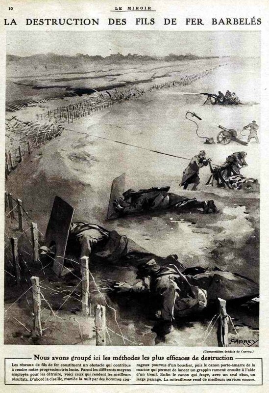 Destruction des fils barbelés