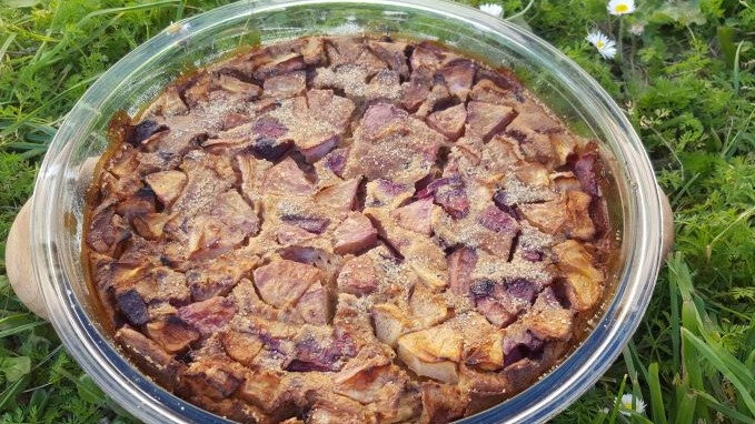 clafoutis pommes-fruits rouges! (2)