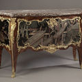 A Fine Louis XV Style <b>Coromandel</b> Lacquer Commode with a Rouge de Rance Marble Top by Paul Sormani. 19th century