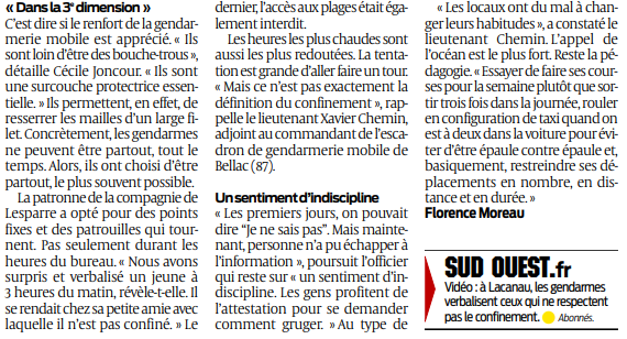 2020 03 26 SO Les gendarmes veillent 3