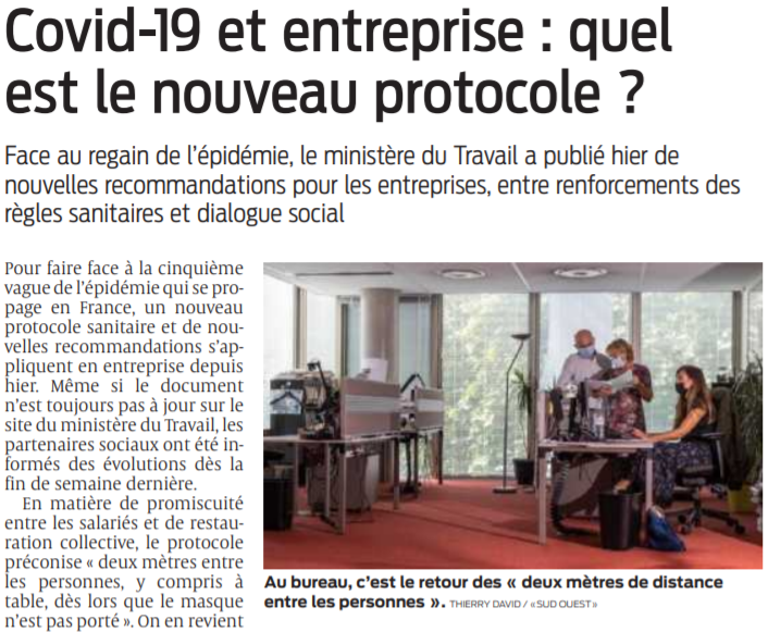 2021 11 30 SO Covid-19 et entreprise quel est le nouveau protocole