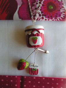 collier confiture de fraises