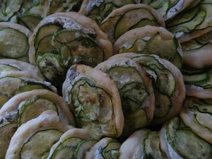 minizzas fromage blanc courgettes coriandre