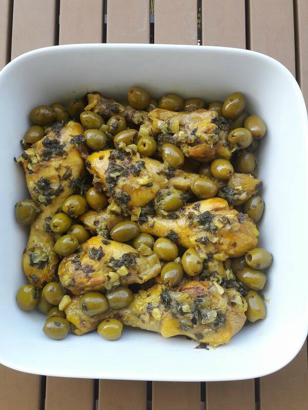 ajine poulet olive