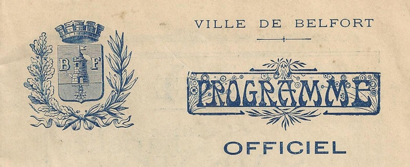 Livret Belfort Inauguration Monumt 3 Sièges 1913 p0 R2