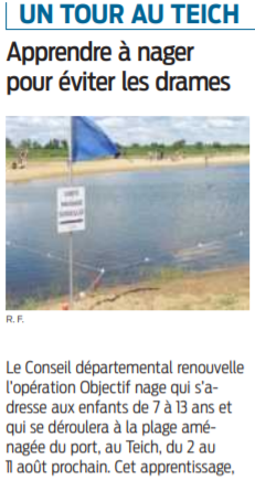 2021 07 22 SO Apprendre à nager pour éviter les drames