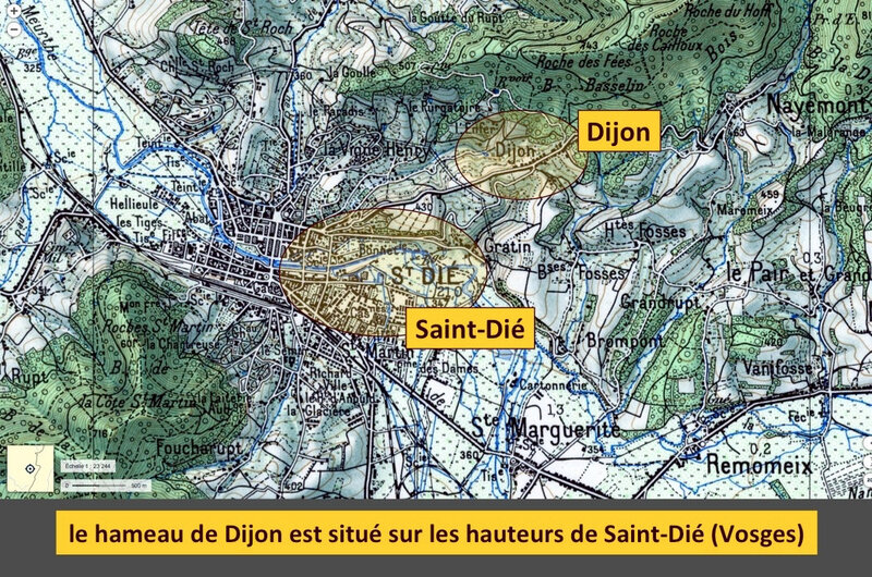 Saint-Dié et Dijon, carte IGN 1950, légendé
