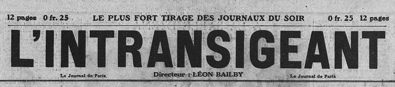 Journal L'Intransigeant 1932R