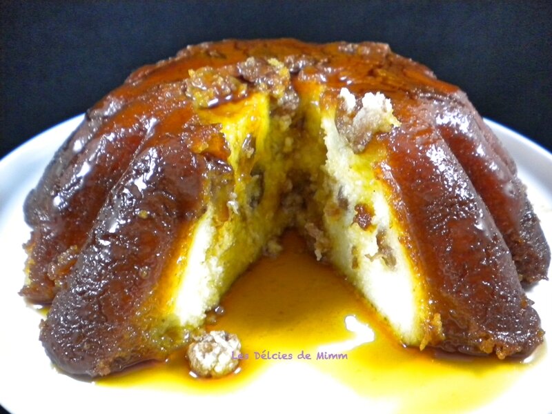 Gâteau de semoule au caramel et aux raisins secs 5
