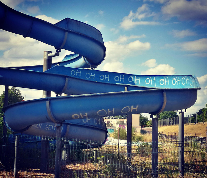 Nevers, piscine de la Jonction, toboggan (58)