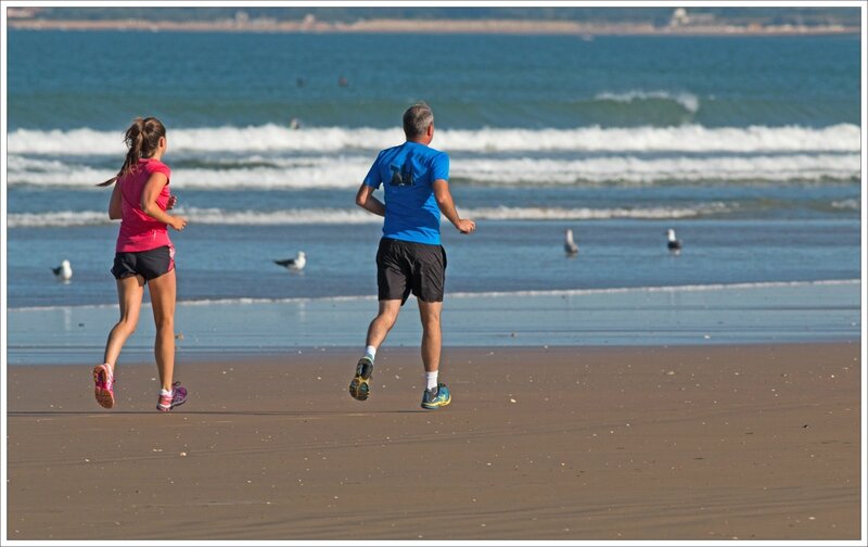 plage joggers rose et bleu 020815