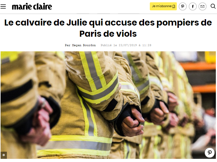 2019-08-04 12_32_07-Le calvaire de Julie qui accuse des pompiers de Paris de viols - Marie Claire -