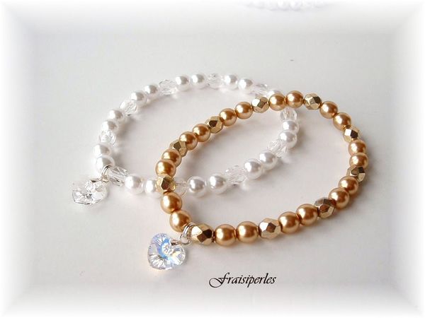 bracelets_perles_et_coeur_dore_et_blanc