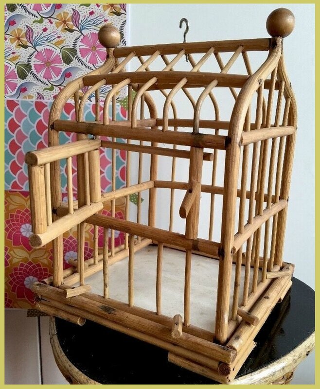 rotin cage à oiseau