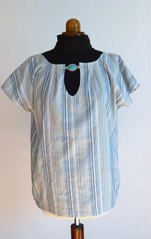 Chemise bleue à petit plis-couture-La chouette bricole (2)