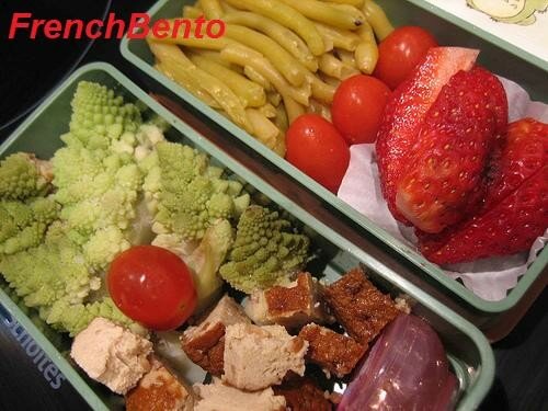 Tofu fumé aux amandes recettes legumes Tofu et onigiri, bento pastel