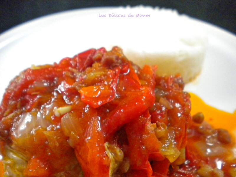 Hauts de cuisses de poulet façon basquaise
