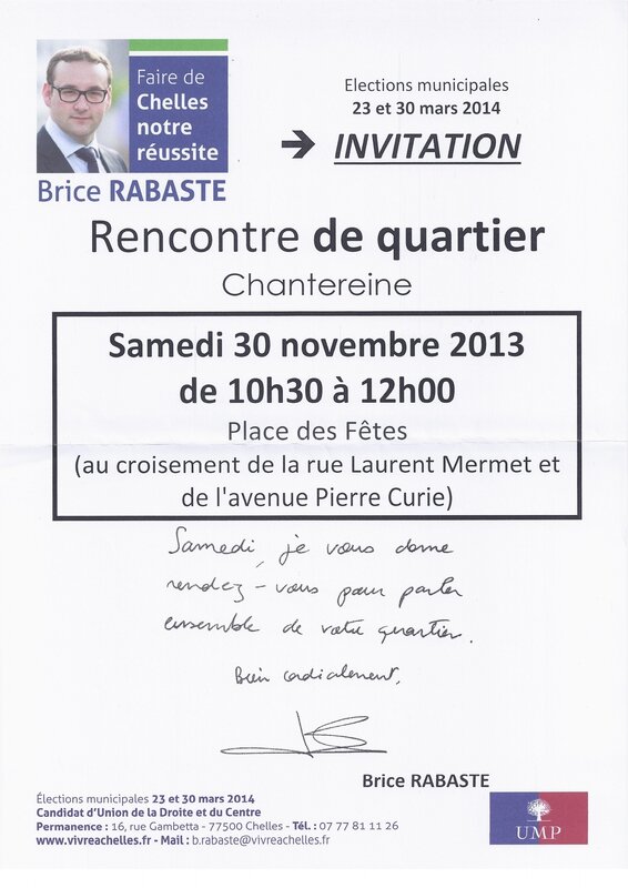Invitation Rencontre Quartier Chantereine 30