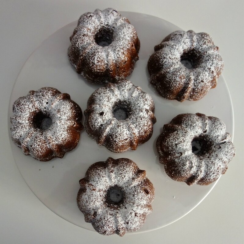 bundt cakes au sirop d'érable et aux noix de pécan