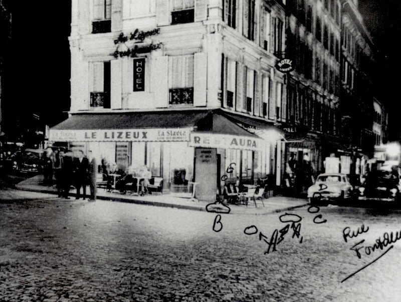 Le Lizeux des frères Vinceleoni dans les années 30, au croisement stratégique des rues Fontaine, Douai et Notre-Dame-de-Lorette © Caïds Story