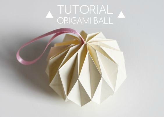 boule de noël origami tuto