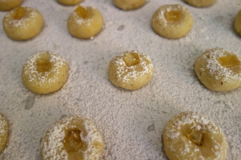 amaretti au limoncello, citron et citron confit