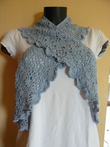 echarpe crochet bleue1