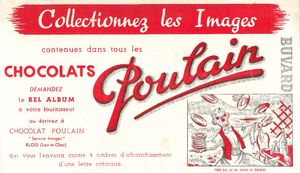 Buvard pub Poulain 1950 vintage