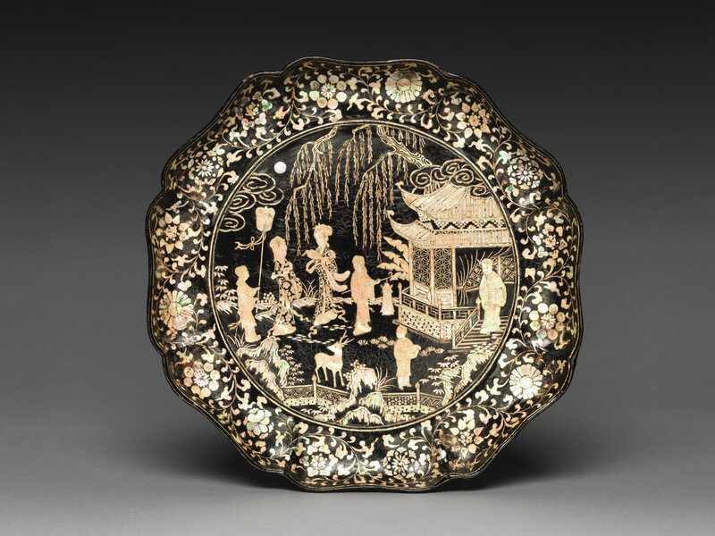 Dish with figures in a landscape, Ming dynasty (1368–1644), 16th century