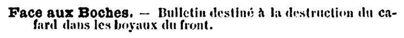 Face aux boches