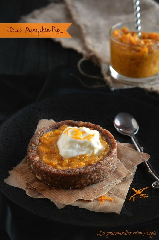 recette de courge - raw pumpkin pie tartelette crue butternut végétale