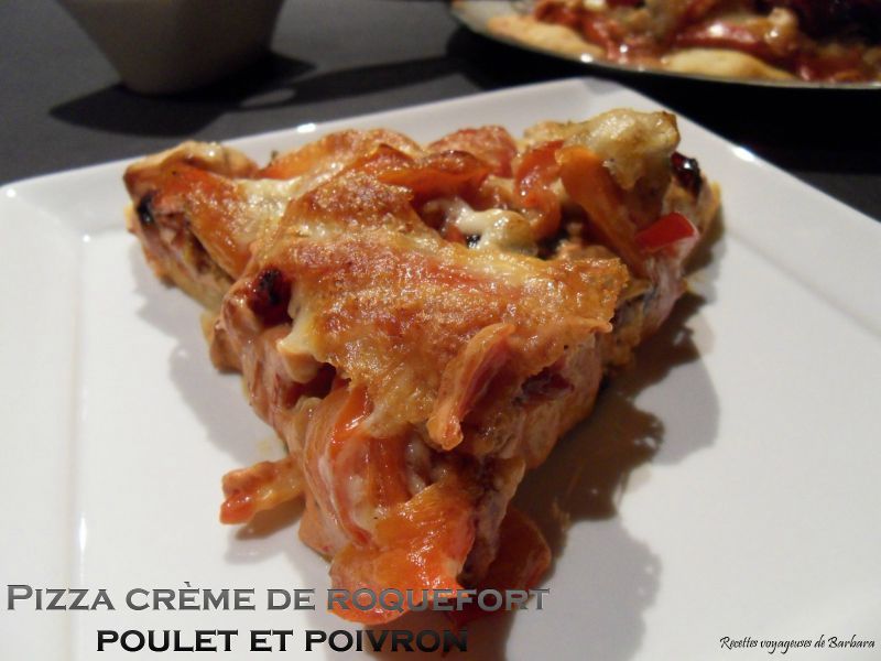 pizza crème de roquefort poulet et poivron1