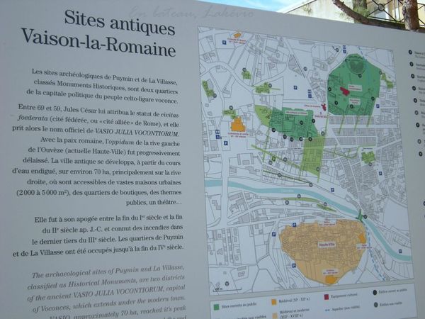 Vaison la romaine plan ville antique