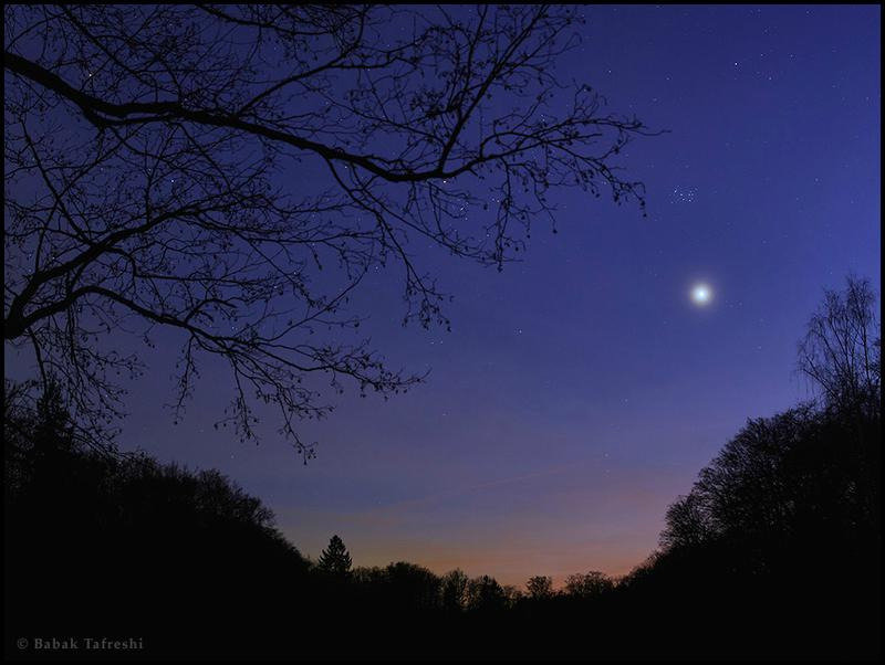 vénus et le ciel étoilé constellation astronomie Galilée