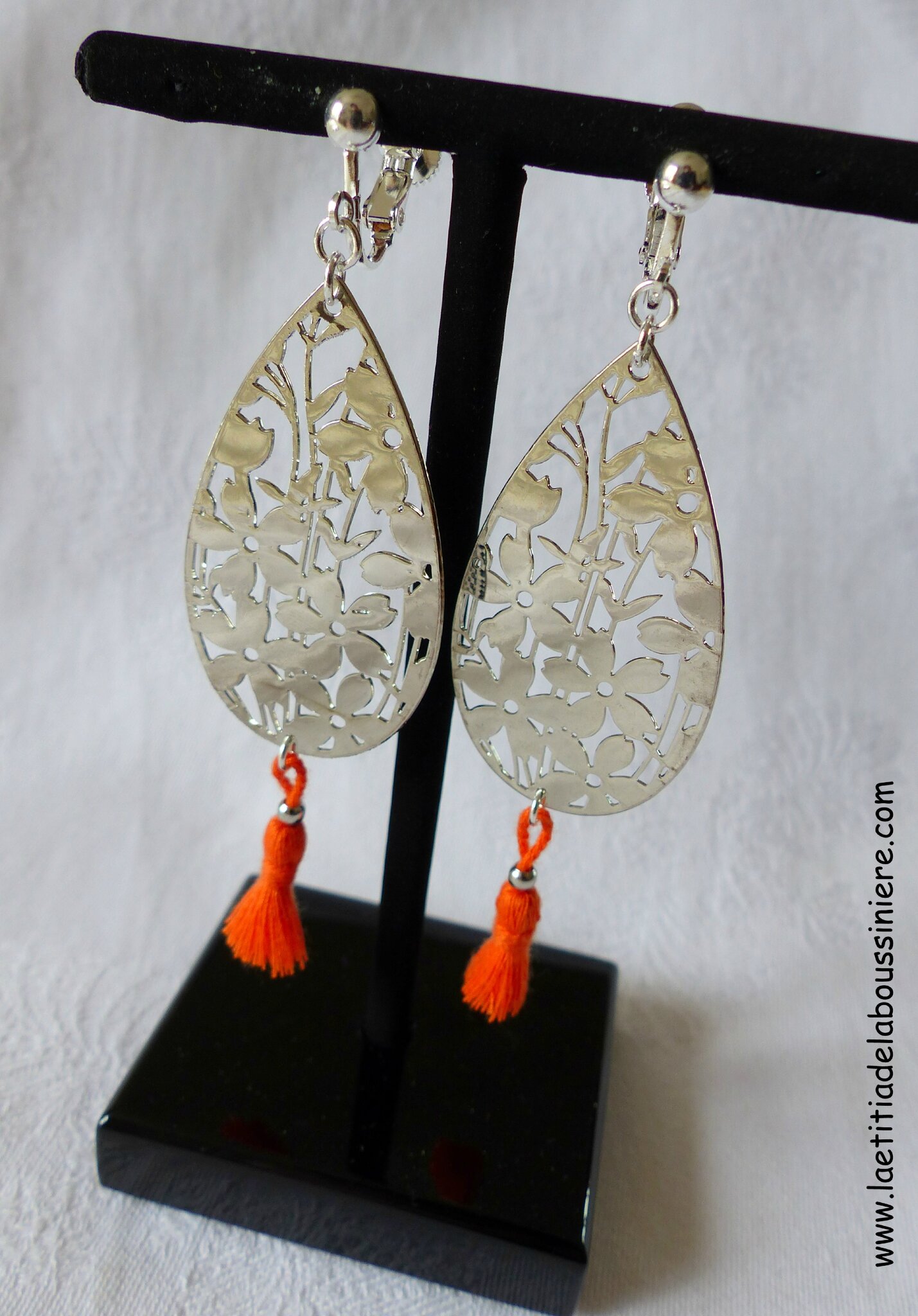 BO Capucine (orange et argenté) - 21 €