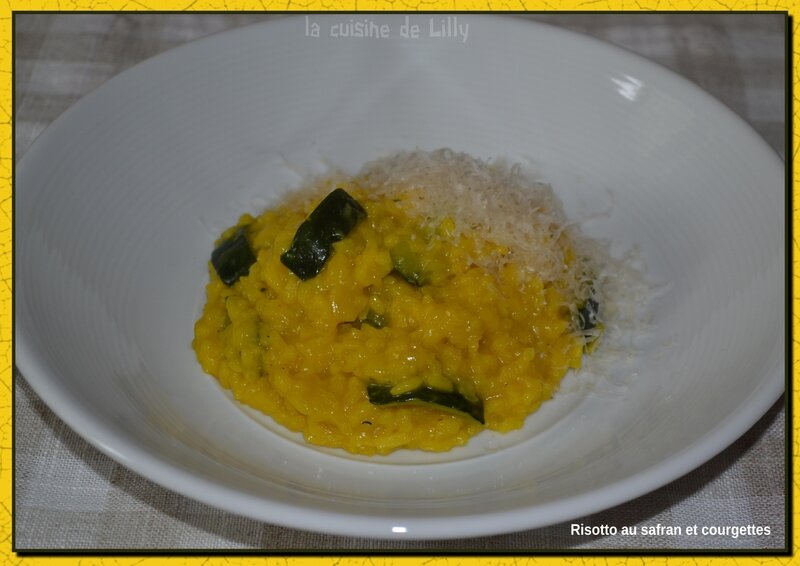 risotto au safran et courgettes