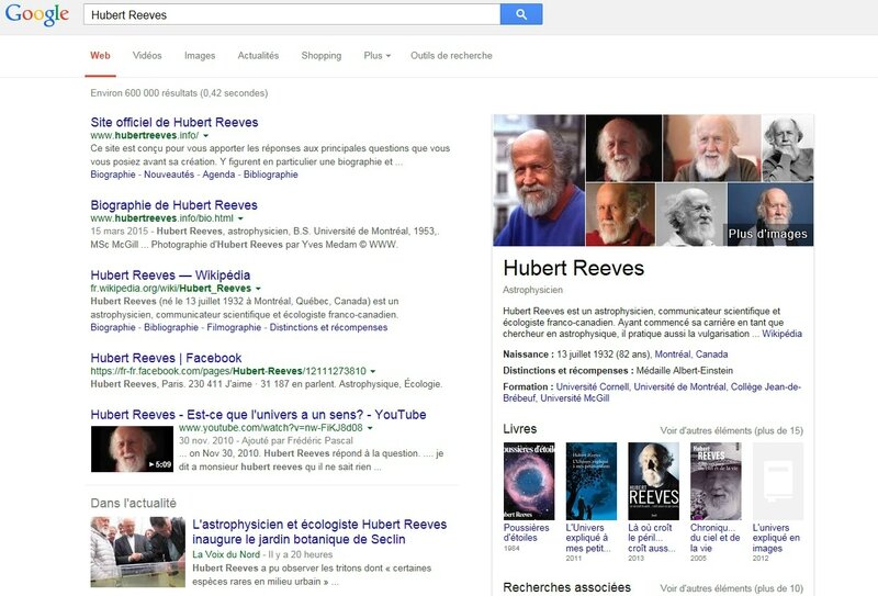 Knowledge graph Hubert Reeves