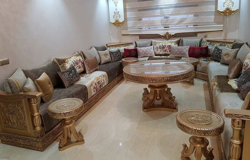 Salon marocain traditionnel 2020 en bois