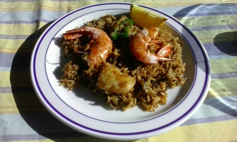 Paella de lotte et gambas 4