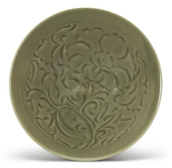 A carved 'Yaozhou' celadon-glazed bowl, Northern Song-Jin dynasty