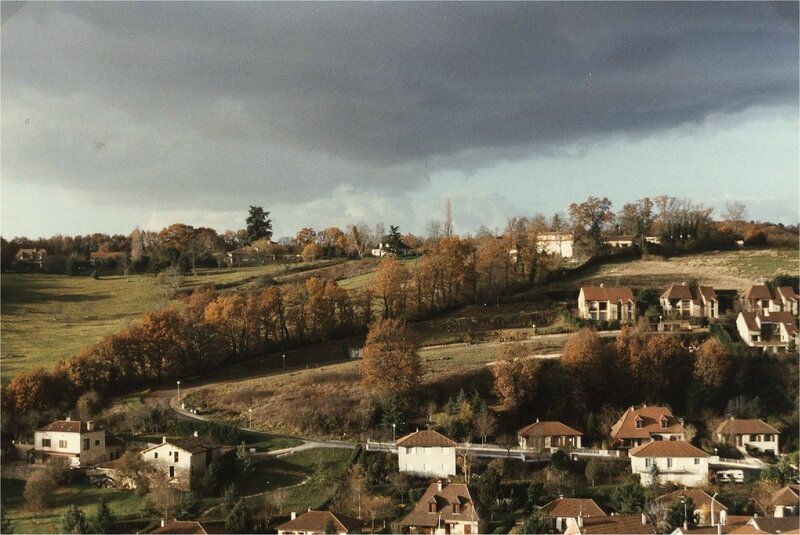 panorama sur les vignes en automne