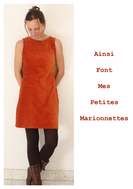 robe chasuble orange velours (7)