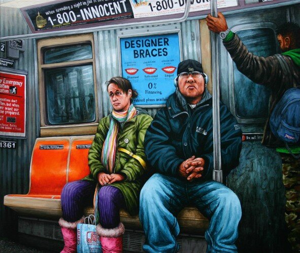 NYC-Subway-people-acrylic-on-wood-54-x-65-cm-2007-591x500