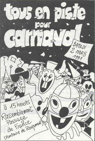 Carnaval Belfort 1991 Affiche 2 mars