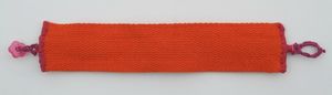 bracelet macramé et passementerie Orange1