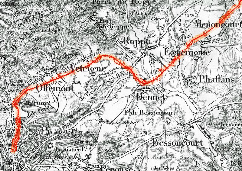 Denney Plan ligne tramway en 1917