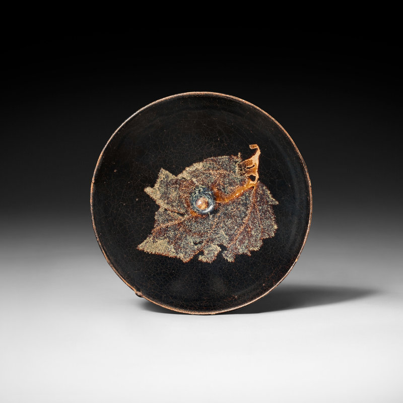 A Jizhou leaf-decorated tea bowl, Southern Song dynasty (1127-1279)